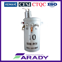 13.2kv 10kVA aceite Immesed polo montado monofásico Csp transformador